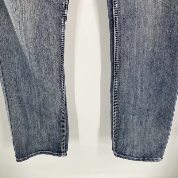 Buckle Black Mens Low Rise Slim Straight Jeans Distressed‎ Blue Y2K 34x32 - Picture 9 of 12